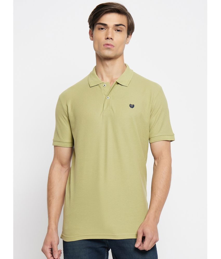     			Duke Cotton Blend Slim Fit Solid Half Sleeves Men's Polo T Shirt - Green ( Pack of 1 )