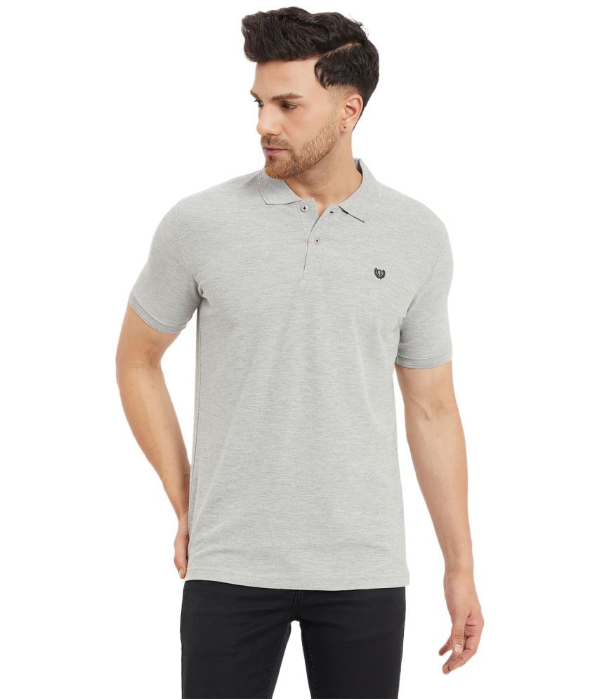     			Duke Cotton Blend Slim Fit Solid Half Sleeves Men's Polo T Shirt - Grey ( Pack of 1 )