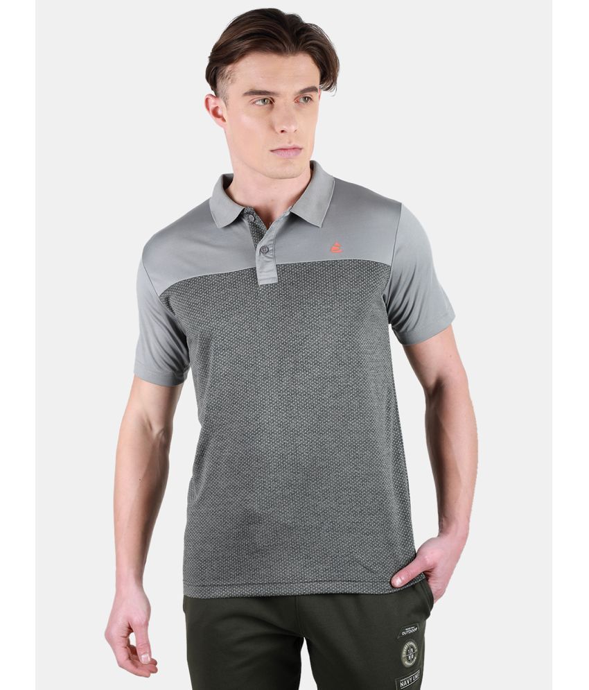     			Duke Polyester Regular Fit Printed Half Sleeves Men's Polo T Shirt - Grey ( Pack of 1 )