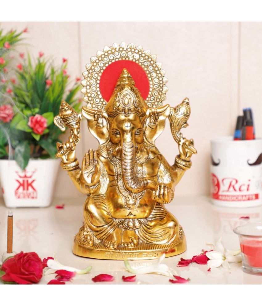     			KridayKraft Aluminium Lord Ganesha Idol ( 24.5 cm )