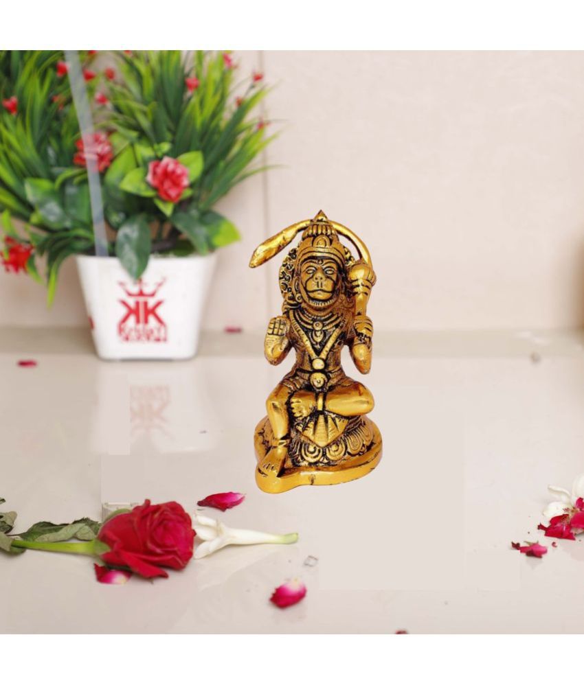     			KridayKraft Aluminium Lord Hanuman Idol ( 10 cm )
