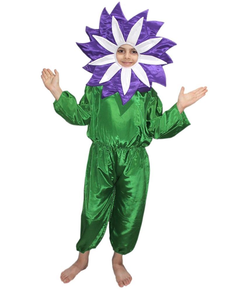     			Purple Flower Dress For Boys & Girls, Annual Function Costume Wear, 7-8 Yrs