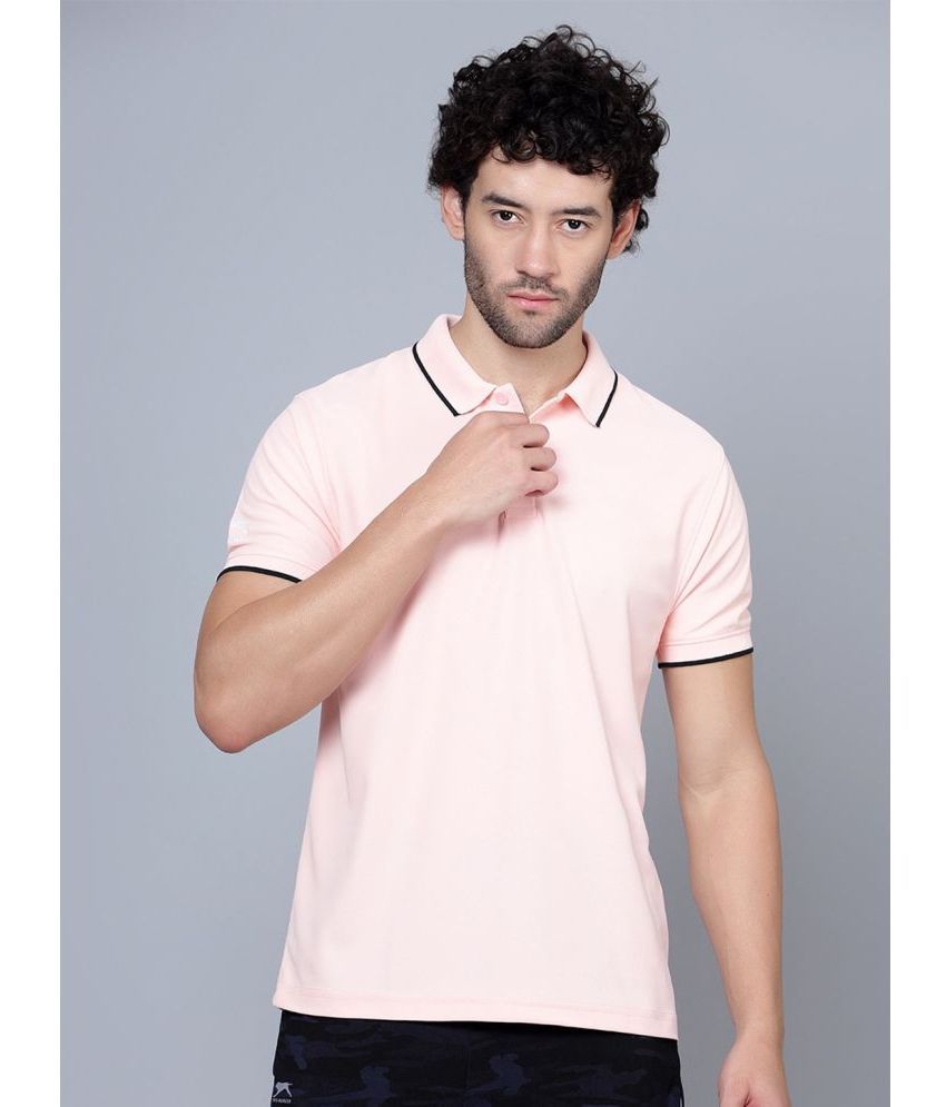     			Shiv Naresh Polyester Regular Fit Solid Half Sleeves Men's Polo T Shirt - Pink ( Pack of 1 )