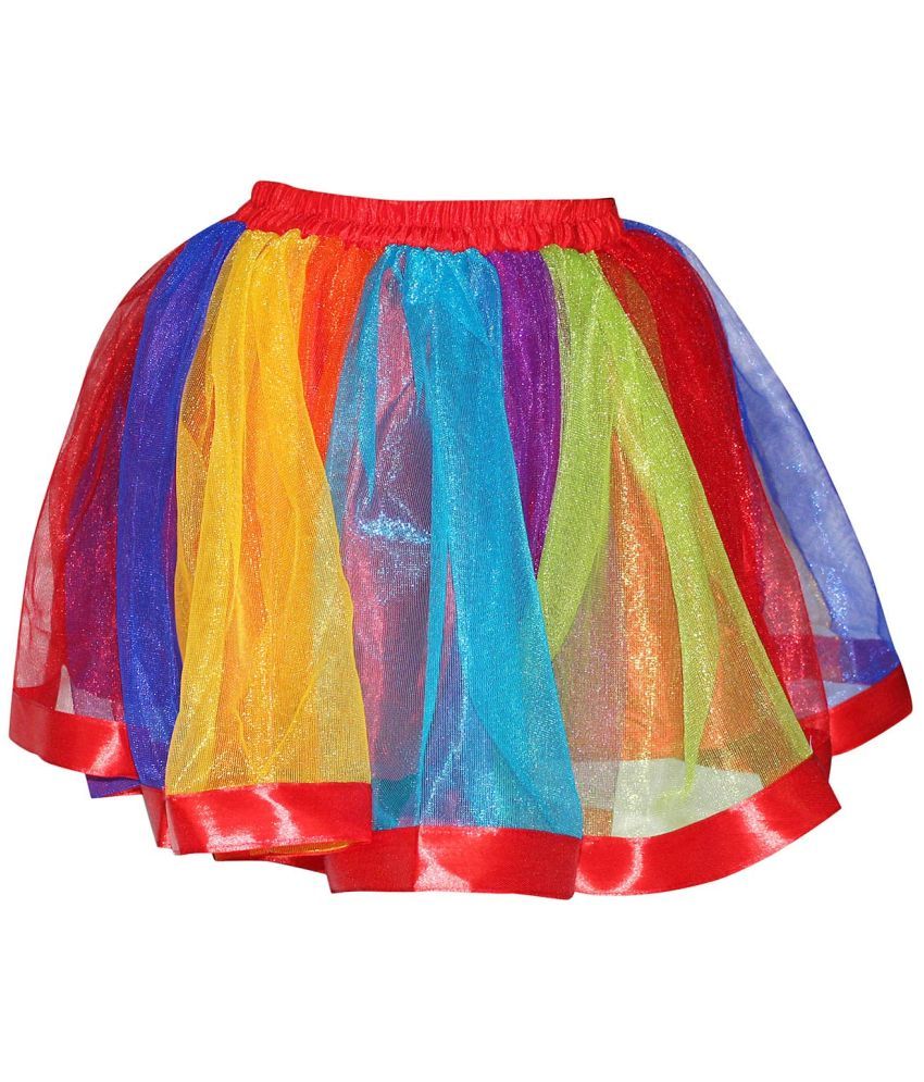     			Tu Tu Skirt for Girls, Western Dance Dress (Only Skirt)- Multicolor, 7-8 Years