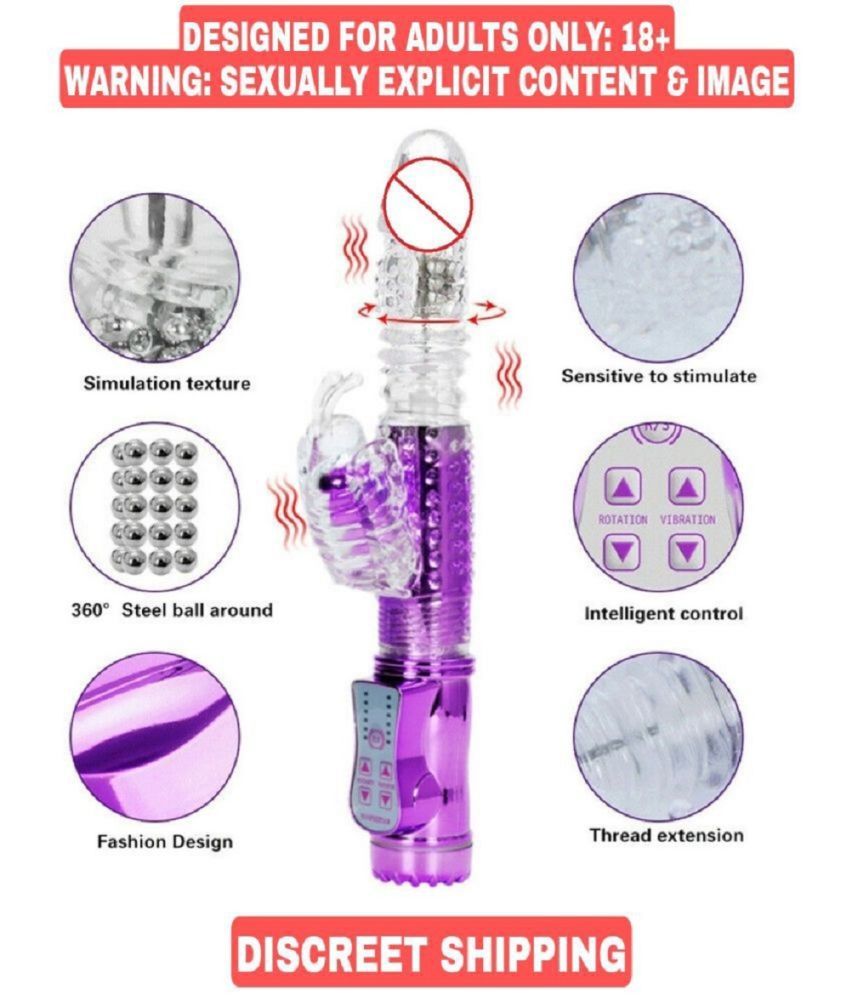     			36 Modes USB Rechargeable Rotating Rabbit Vibrator Waterproof Vibrating Anal Dildo G Sp*ot Clitoris Stimulator Sex Toys for Woman