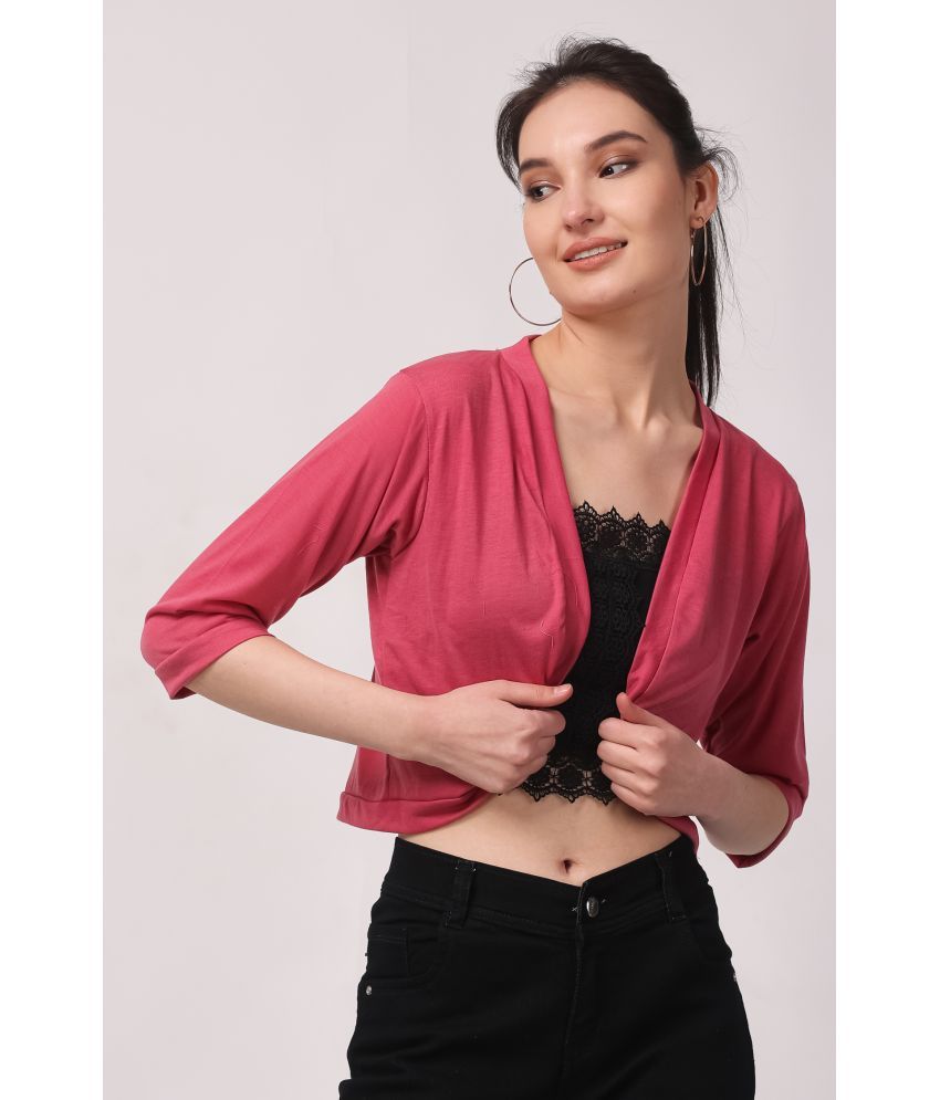     			Affair Cotton Women's Shrugs - Pink ( Single )