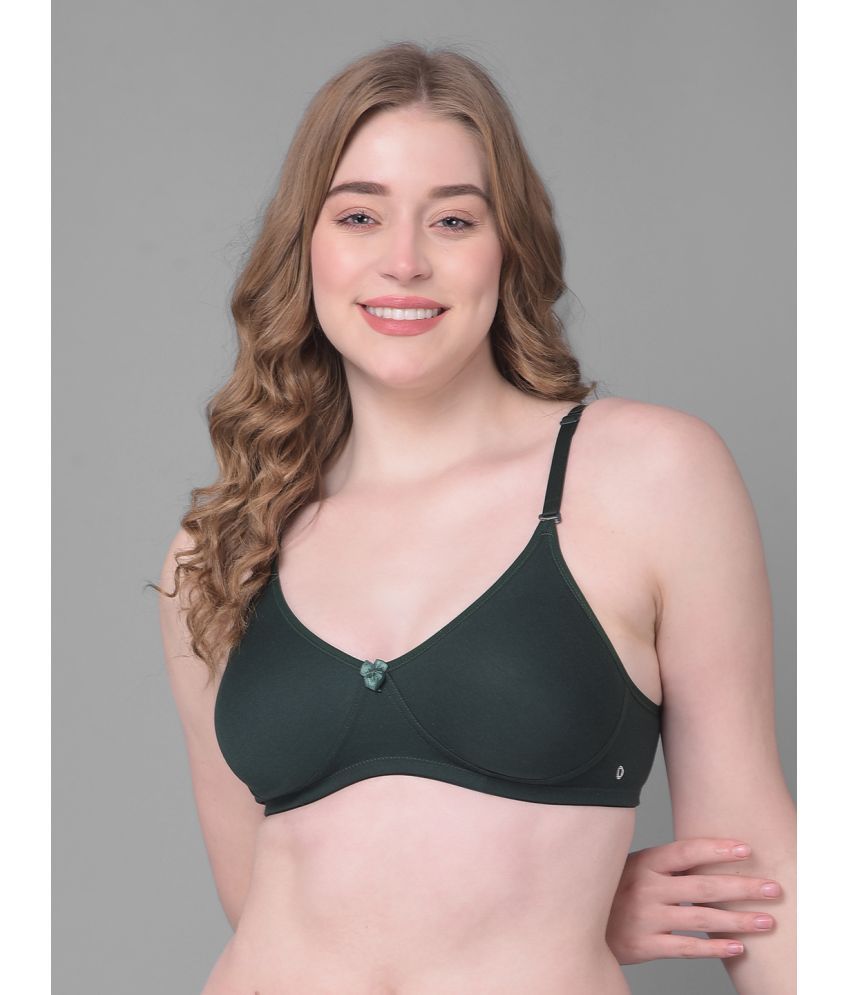     			Dollar Missy Green Cotton Non Padded Women's T-Shirt Bra ( Pack of 1 )