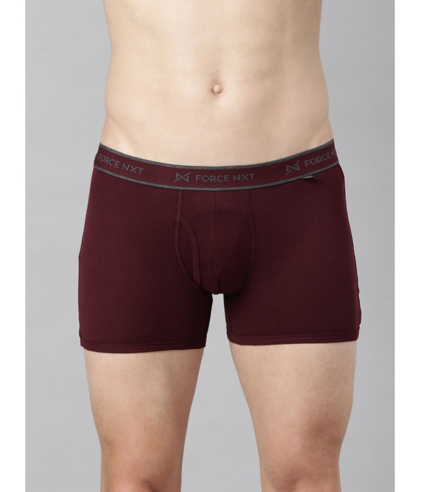     			Force NXT Maroon Cotton Men's Trunks ( Pack of 1 )