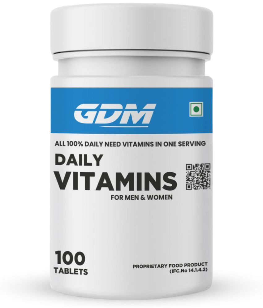     			GDM NUTRACEUTICALS LLP Daily Vitamins with 7 Essential Vitamin for Improve Energy & Stamina - 100 no.s Minerals Tablets