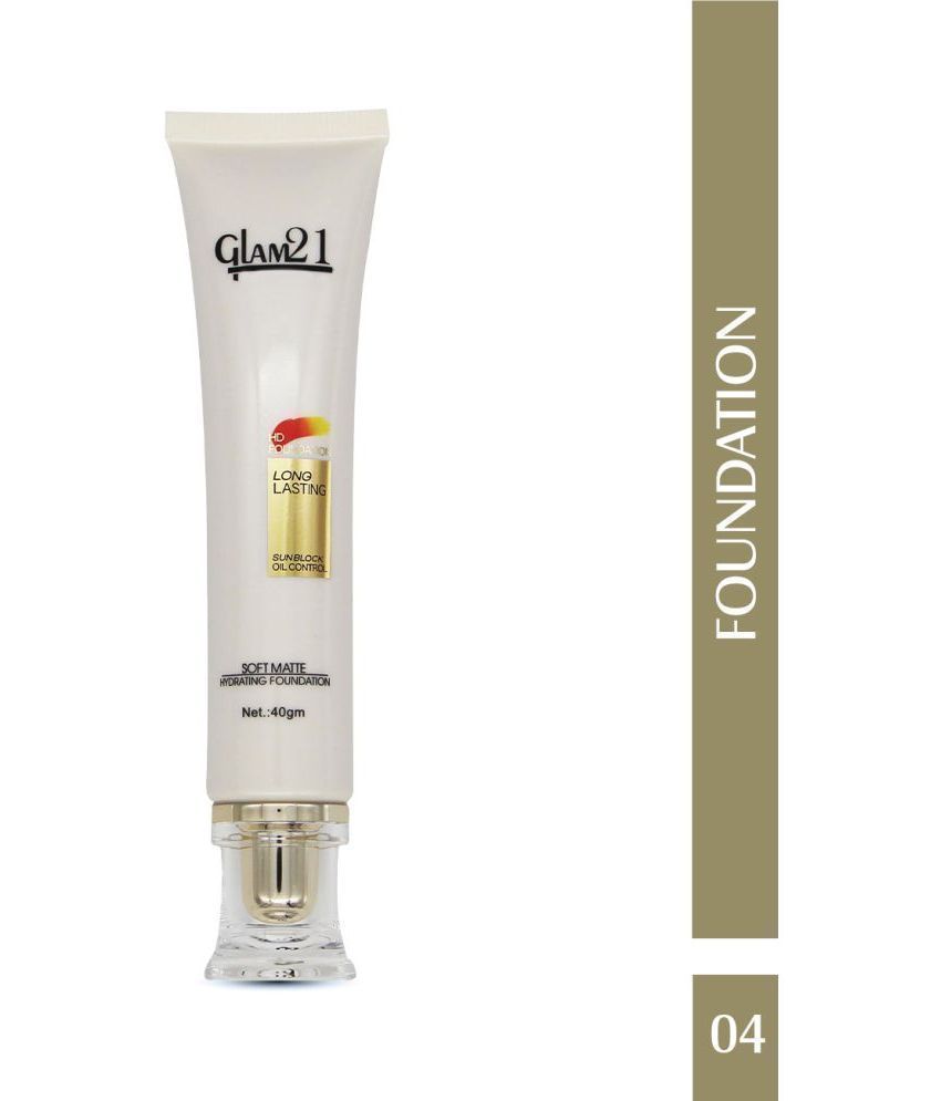     			Glam21 HD Sunblock Foundation Oil-Control Non-Greasey Long Lasting Soft Matte Finish 40gm Shade-04