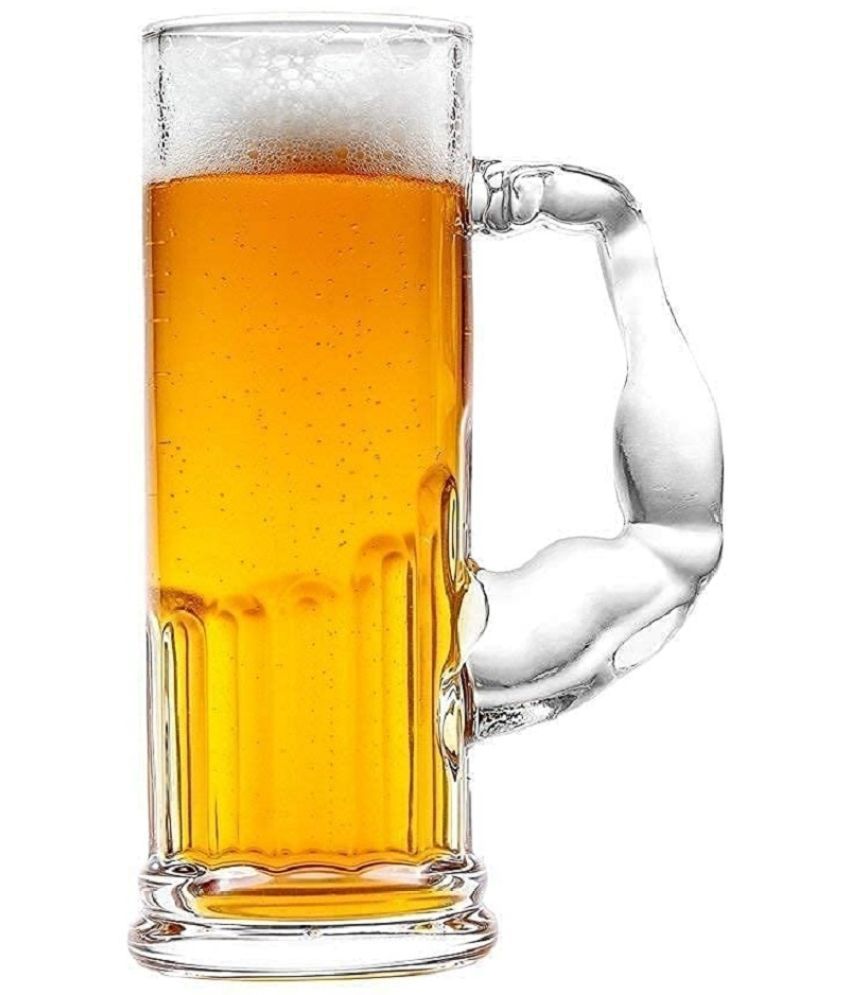     			KALPVRUKSH ENTERPRISE Glass Beer Glasses & Mug 600 ml ( Pack of 1 )