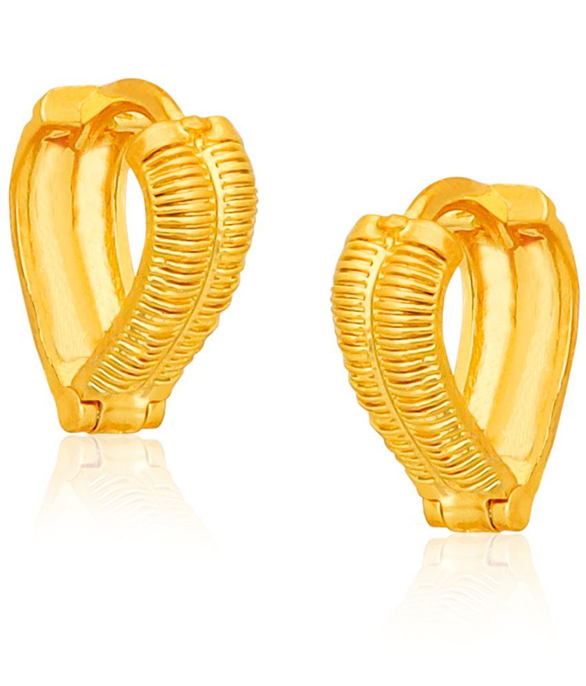     			LUV FASHION Golden Jhumki Earrings ( Pack of 1 )