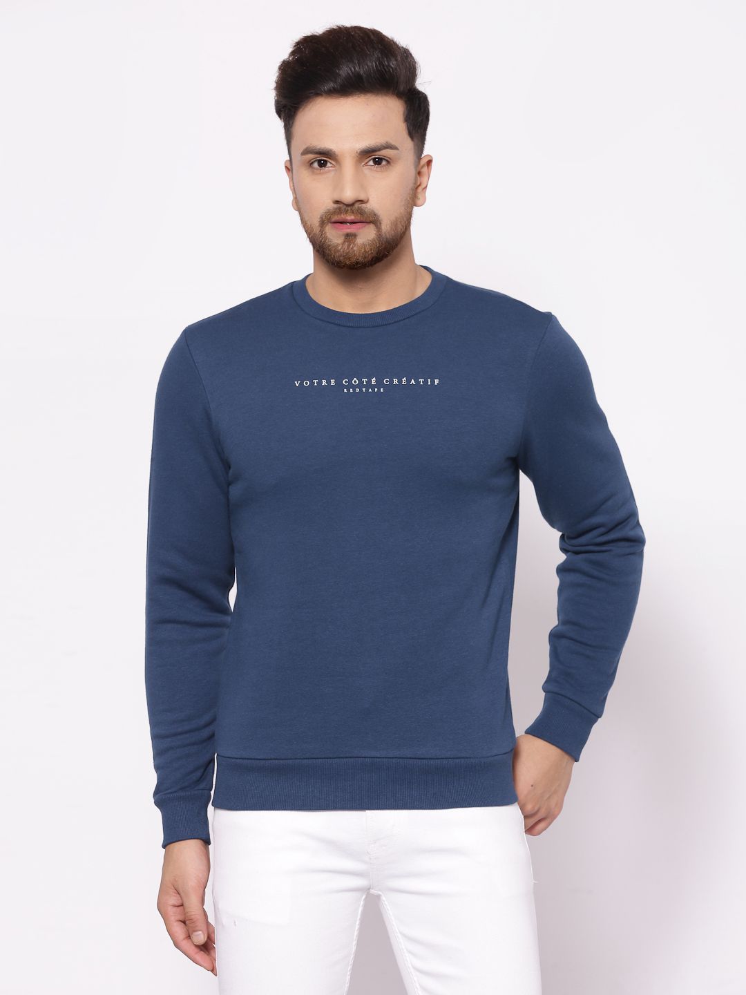     			Red Tape Cotton Blend Round Neck Men's Sweatshirt - Teal ( Pack of 1 )