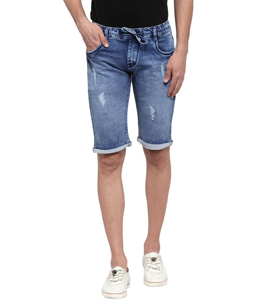     			Rodamo Blue Denim Men's Shorts ( Pack of 1 )