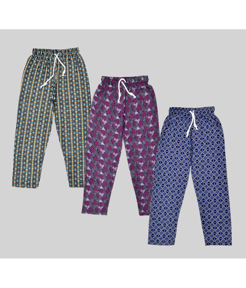     			Sathiyas 100% Cotton Girls Summer Pant - Pack of 3
