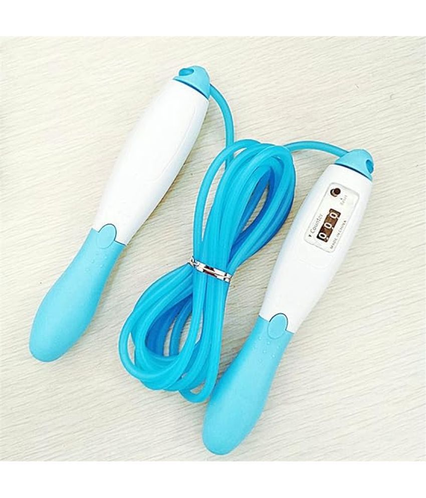     			Skipping Rope with Non-Slip Adjustable Handle Tangle Free Number Counter Rope Gym Accessory for Men Women Kids , Pack of 1