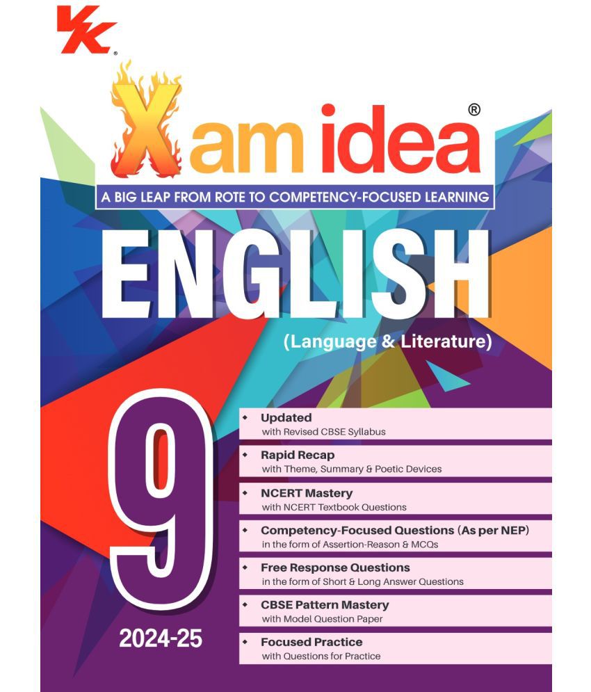     			Xam idea English (Language & Literature) Class 9 Book | CBSE Board | Chapterwise Question Bank | Based on Revised CBSE Syllabus | 2024-25 Exam