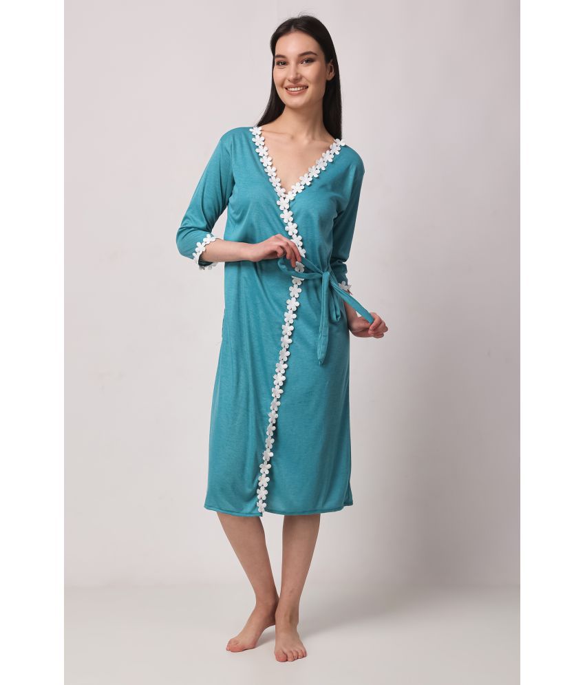     			Affair Green Cotton Blend Women's Nightwear Nighty & Night Gowns ( Pack of 1 )