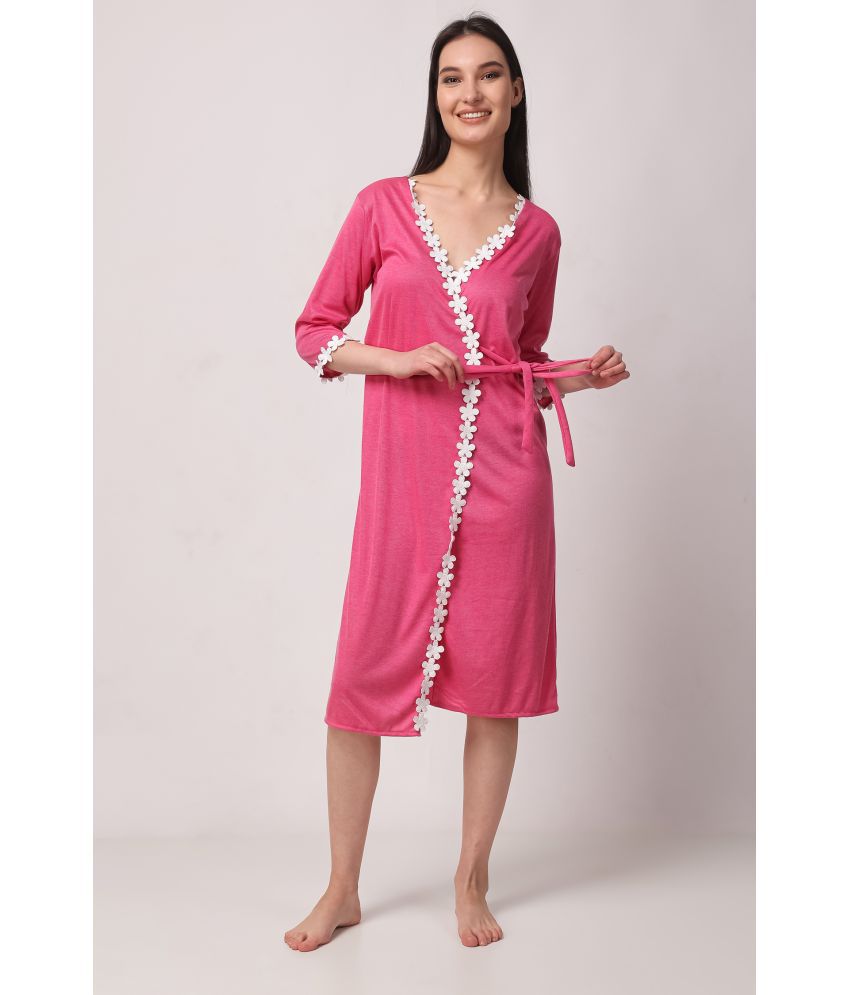     			Affair Pink Cotton Blend Women's Nightwear Nighty & Night Gowns ( Pack of 1 )