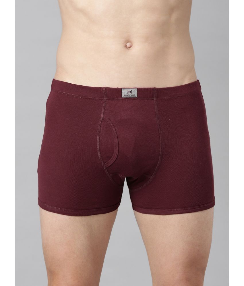     			Force NXT Maroon Cotton Men's Trunks ( Pack of 1 )