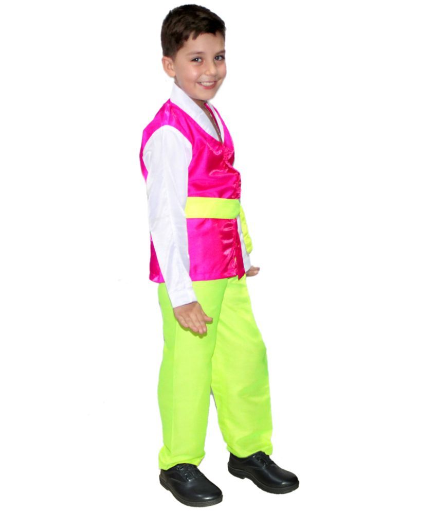     			Kaku Fancy Dresses Korean Boy Costume For Kids/International Ethnic Halloween Costume -Multicolor, 7-8 Years, For Boys