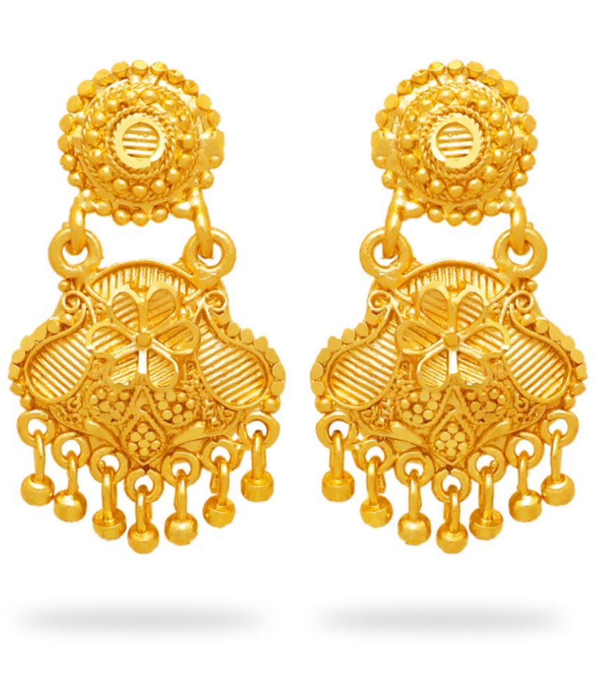     			LUV FASHION Golden Chandbalis Earrings ( Pack of 1 )