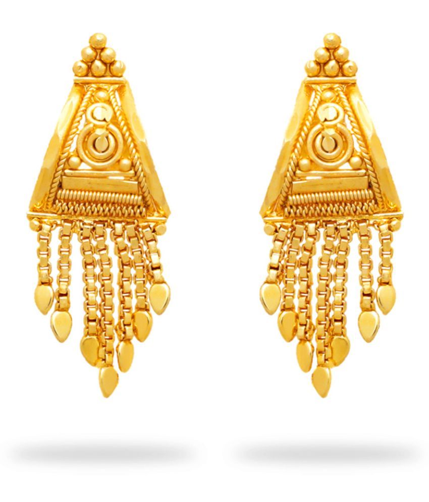     			LUV FASHION Golden Chandbalis Earrings ( Pack of 1 )