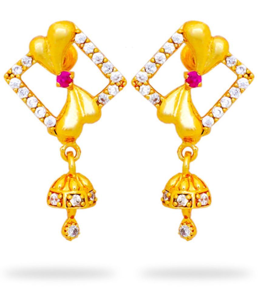     			LUV FASHION Golden Chandbalis Earrings ( Pack of 1 )