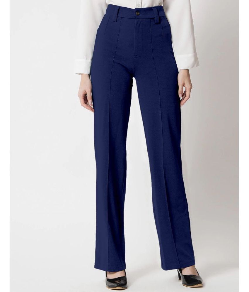     			Selvia Blue Lycra Regular Women's Casual Pants ( Pack of 1 )