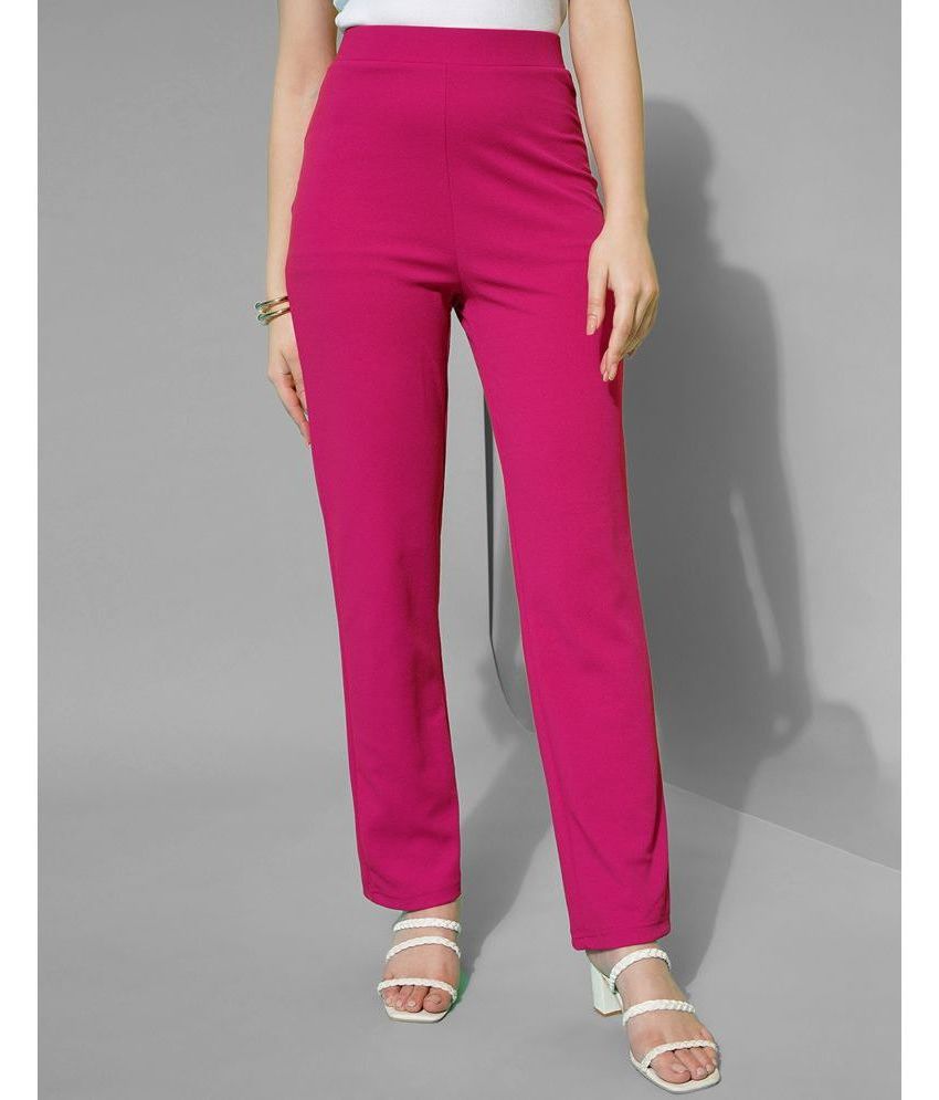     			Selvia Pink Lycra Regular Women's Casual Pants ( Pack of 1 )