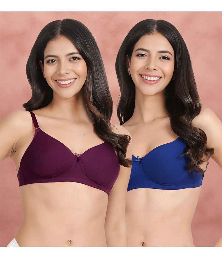     			Susie Multicolor Cotton Lightly Padded Women's Everyday Bra ( Pack of 2 )
