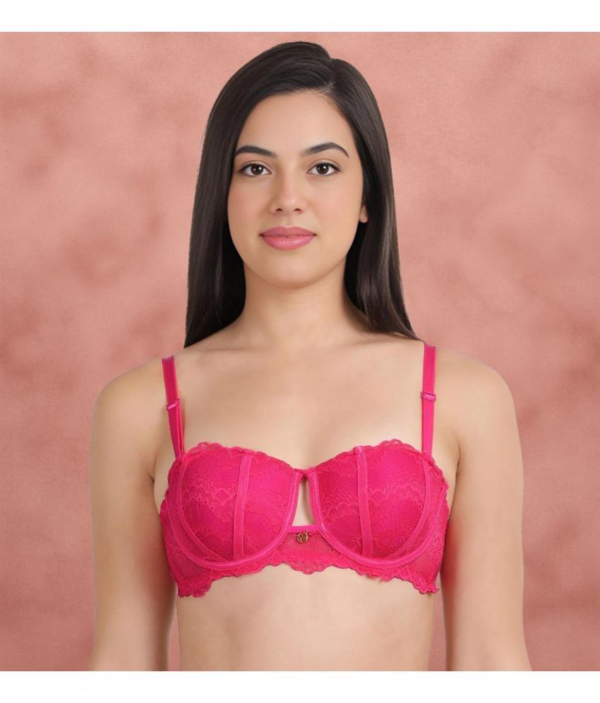     			Susie Pink Nylon Lightly Padded Women's Balconette Bra ( Pack of 1 )