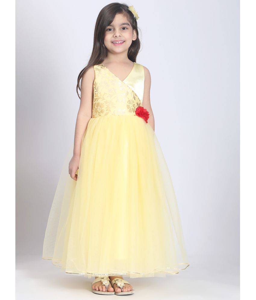     			Toy Balloon Kids Net Gown For Girls ( Pack of 1 , Bright Yellow )