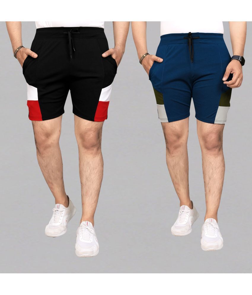     			Henzila Multicolor Polyester Men's Shorts ( Pack of 2 )