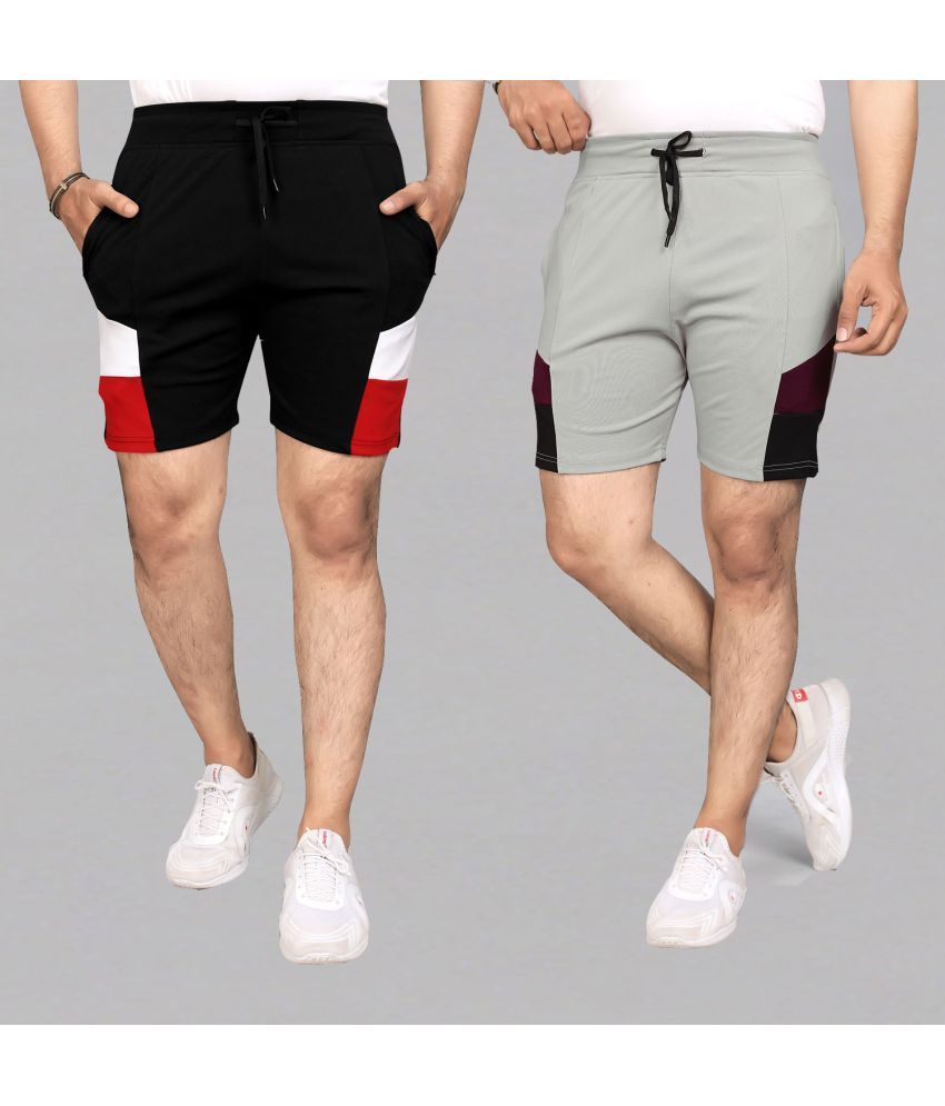     			Henzila Multicolor Polyester Men's Shorts ( Pack of 2 )