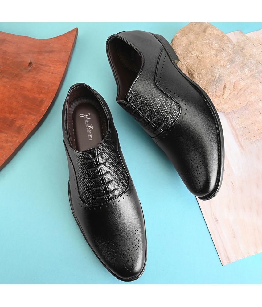     			John Karsun Black Men's Brogue Formal Shoes