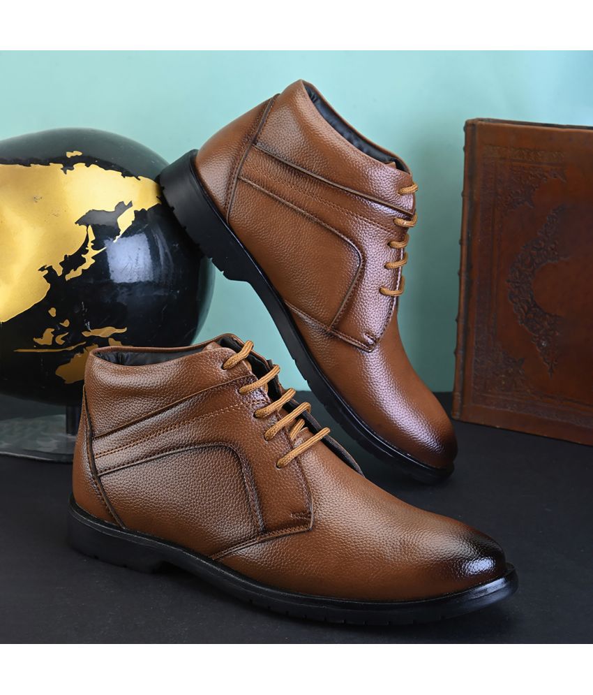     			John Karsun Tan Men's Formal Boots