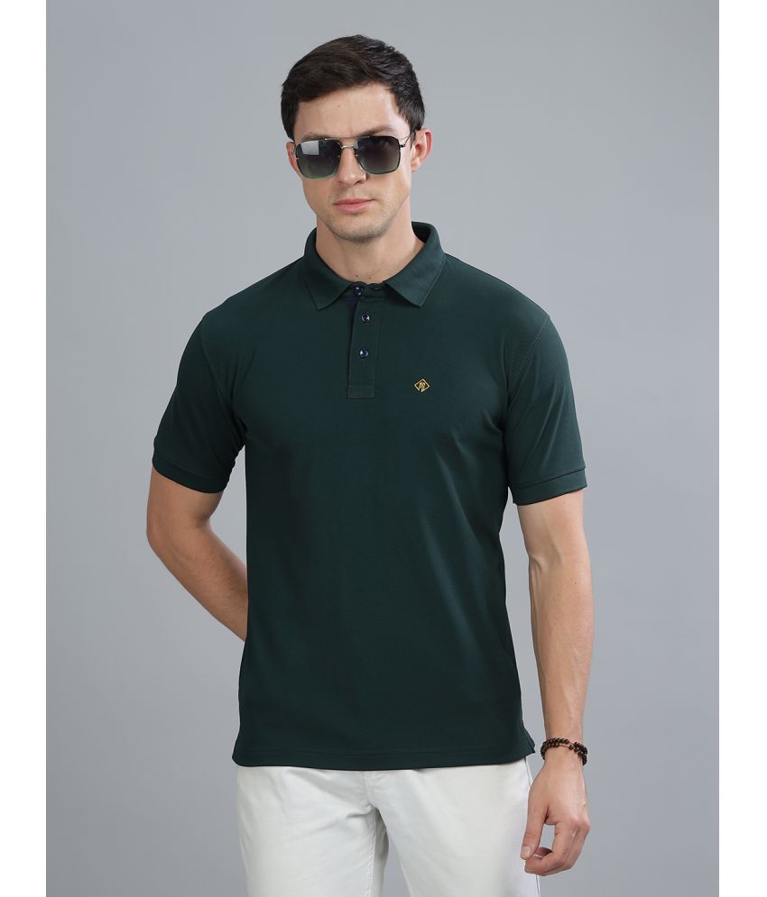     			Paul Street Polyester Slim Fit Embroidered Half Sleeves Men's Polo T Shirt - Olive ( Pack of 1 )
