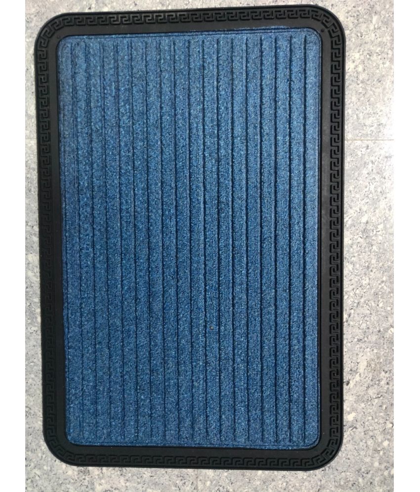     			WACO CREATION - Anti-skid Rubber Door Mat ( 60 X 40 cm ) Single - Blue