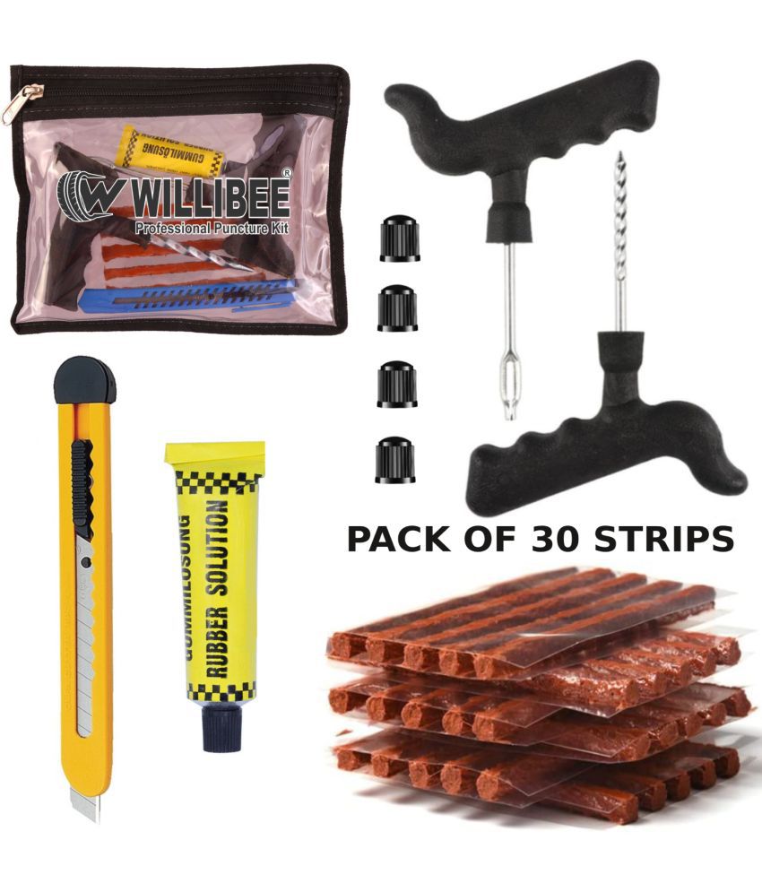     			WILLIBEE Tubeless Tyre Puncture Repair Kit More than 20 Strips
