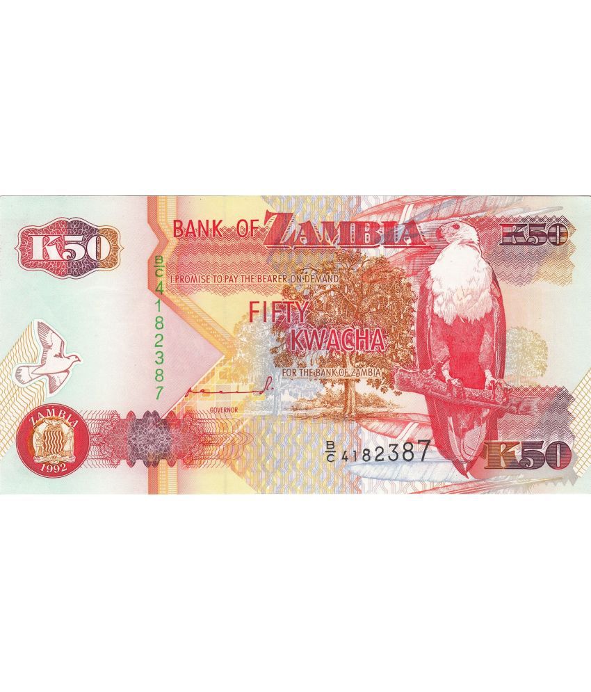     			Zambia 50 Kwacha Top Grade Beautiful Gem UNC Banknote