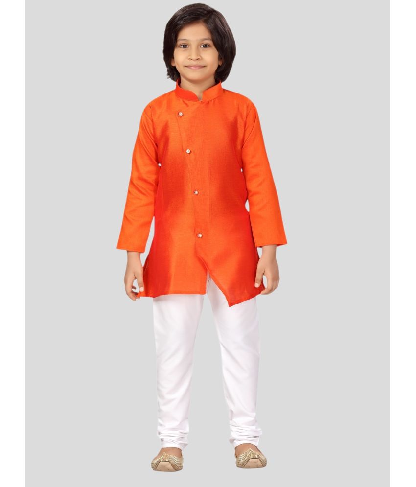    			Aarika Orange Silk Boys Kurta Sets ( Pack of 1 )