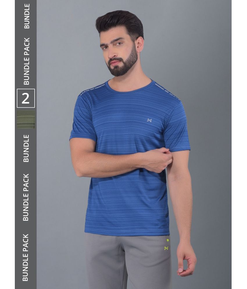     			Force NXT Multicolor Polyester Regular Fit Men's Sports T-Shirt ( Pack of 2 )