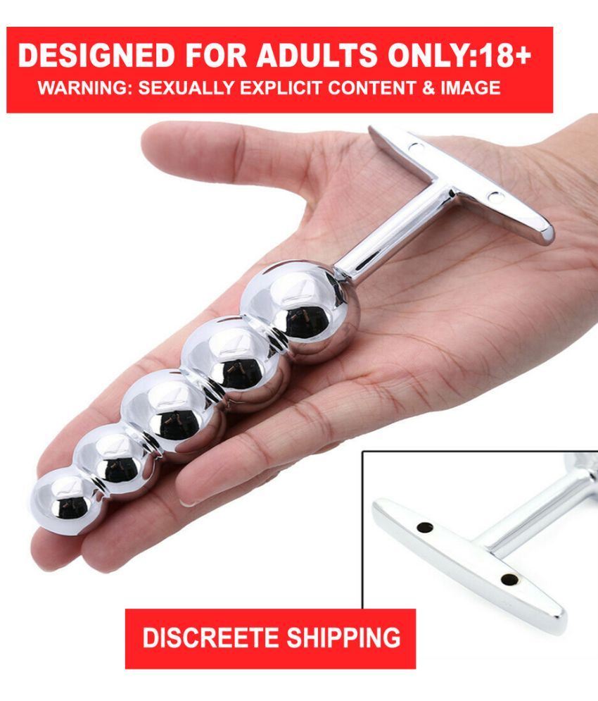     			New Metal Anal Beads Butt Plug 5 Balls Massager Wand Dildo BDSM Bondage Sex Toys dick adult villa anal sex toys sexy toy for men low price