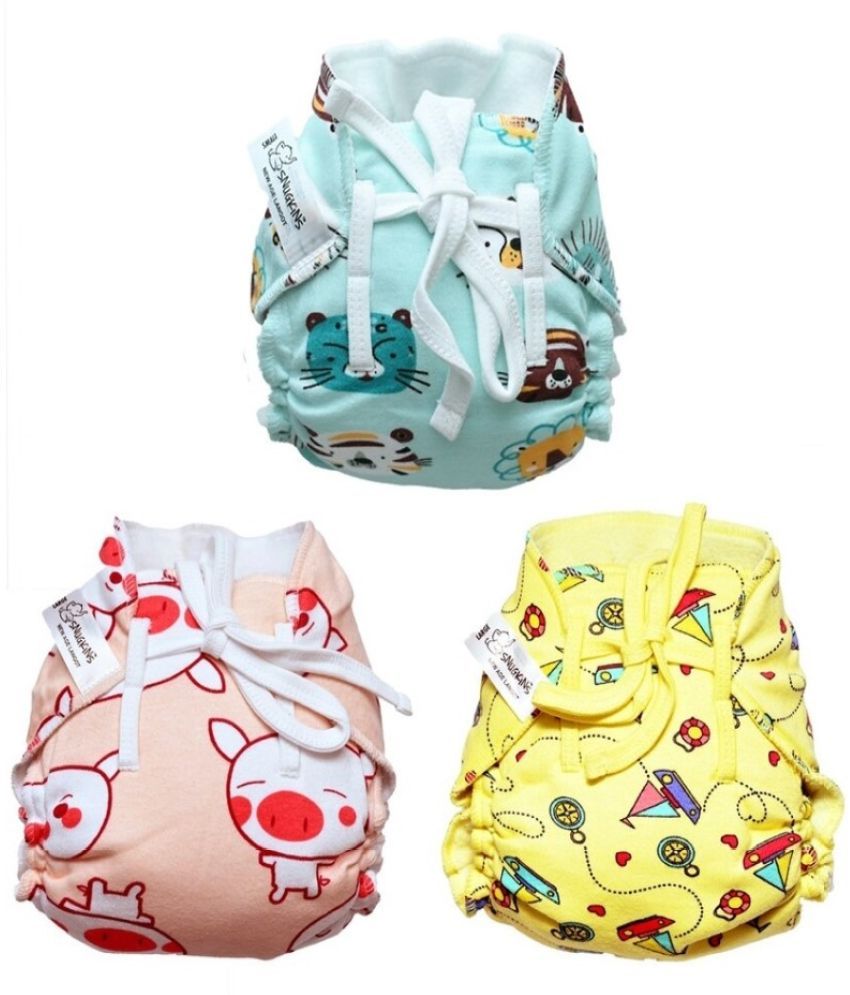     			SNUGKINS Reusable Cloth Nappy ( Pack of 3 )