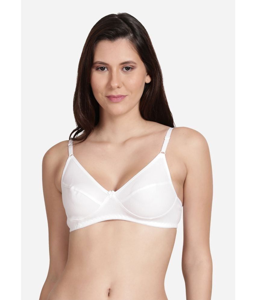     			Shyle White Cotton Non Padded Women's Everyday Bra ( Pack of 1 )