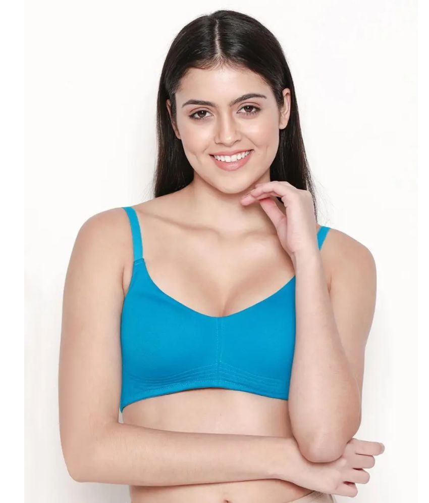     			Susie Blue Cotton Blend Non Padded Women's Everyday Bra ( Pack of 1 )