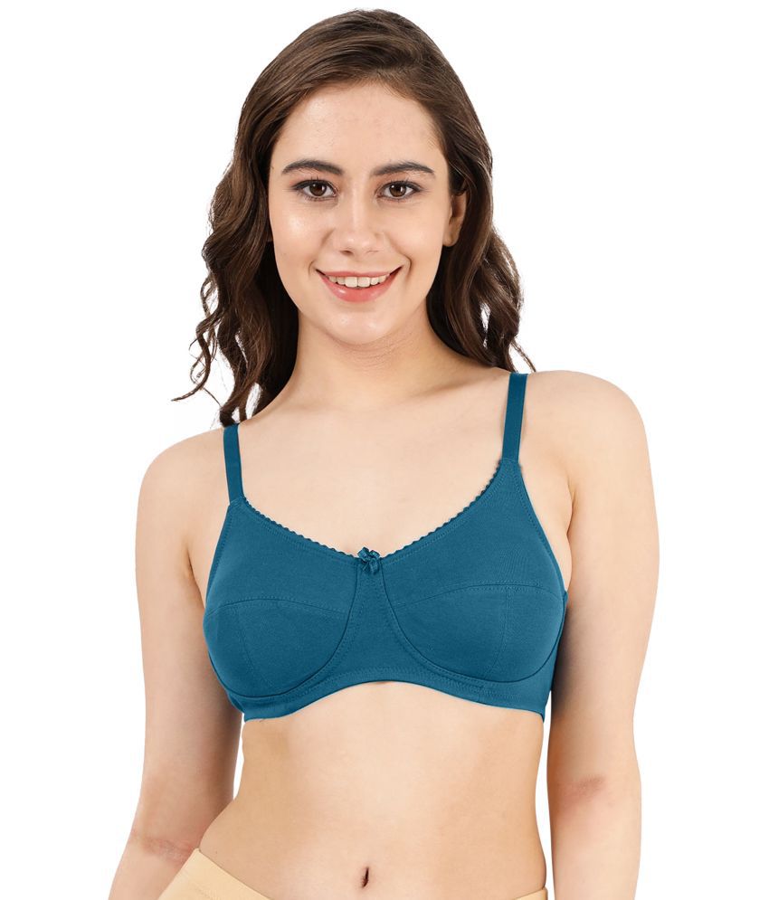     			Susie Light Blue Cotton Blend Non Padded Women's Plunge Bra ( Pack of 1 )