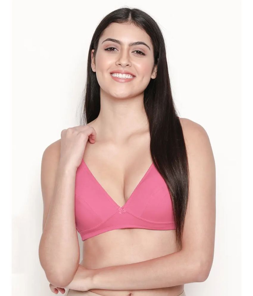     			Susie Pink Cotton Blend Non Padded Women's Plunge Bra ( Pack of 1 )