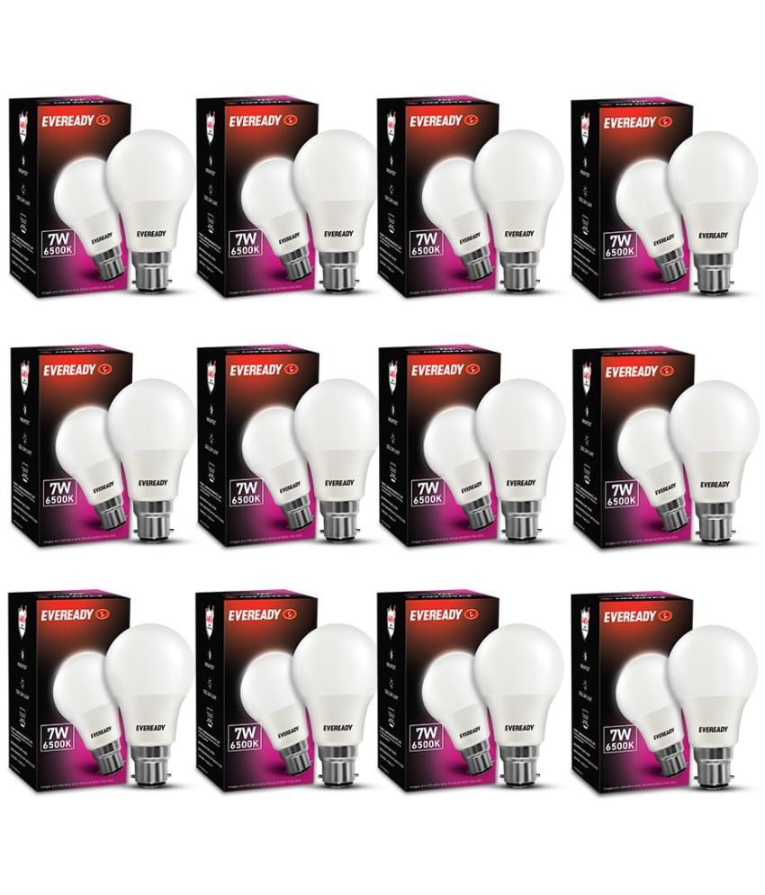     			Eveready 7W Cool Day Light LED Bulb ( Pack of 12 )